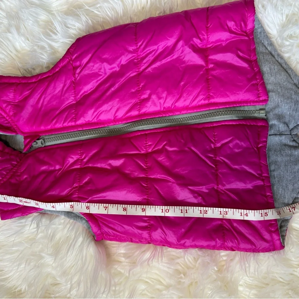 Pink Hooded Puffer Vest